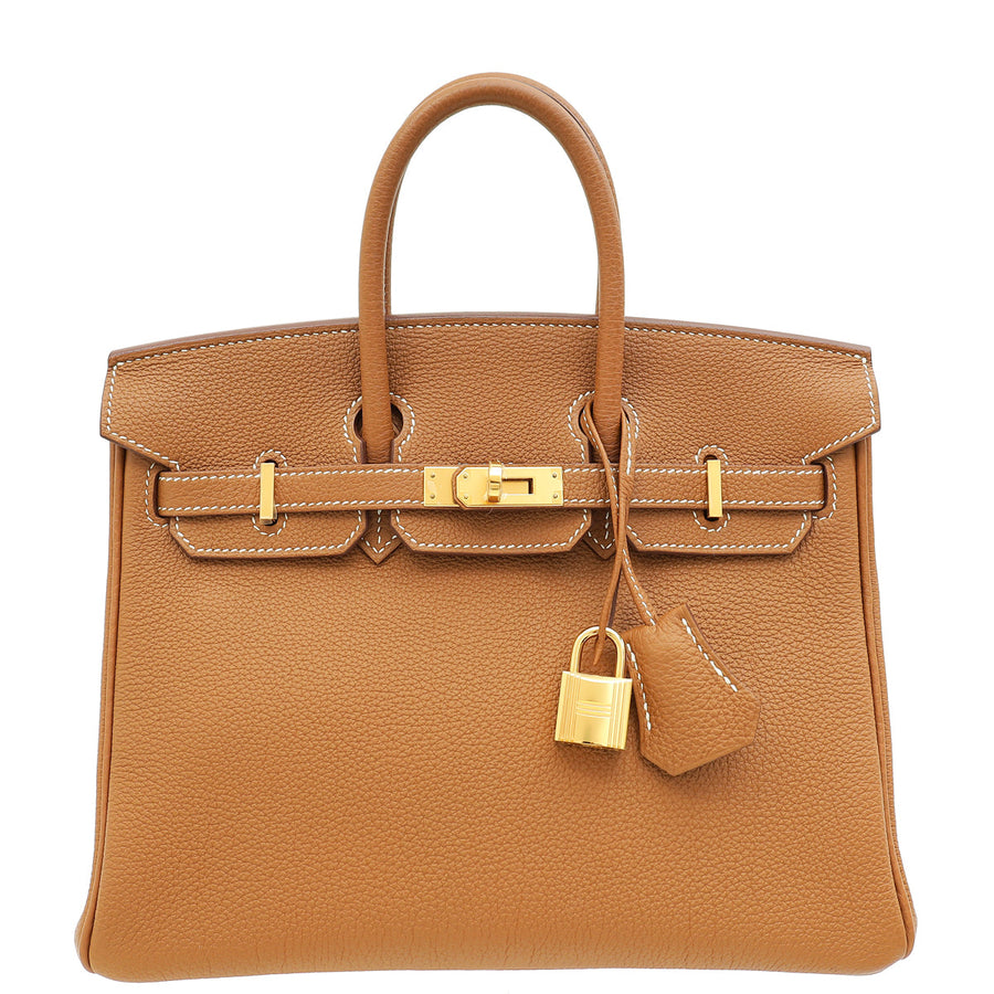 Hermes Gold Retourne Birkin 25 Bag