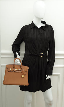 Hermes Gold Retourne Birkin 25 Bag