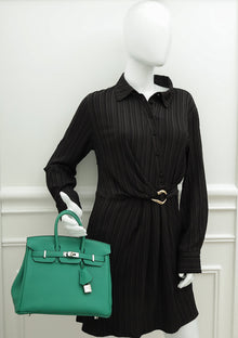 Hermes Menthe Retourne Birkin 25 Bag