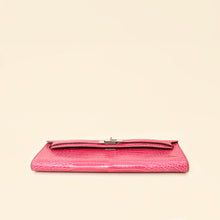 Hermes Fuchsia Shiny Porosus Crocodile Kelly Cut Bag