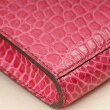 Hermes Fuchsia Shiny Porosus Crocodile Kelly Cut Bag