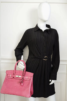 Hermes Fuchsia Porosus Crocodile Birkin Bag