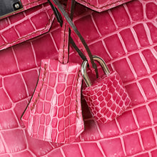 Hermes Fuchsia Porosus Crocodile Birkin Bag