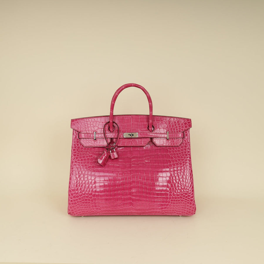 Hermes Shiny Porosus Crocodile Birkin 40