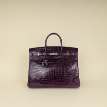 Hermes Shiny Porosus Crocodile Birkin 40