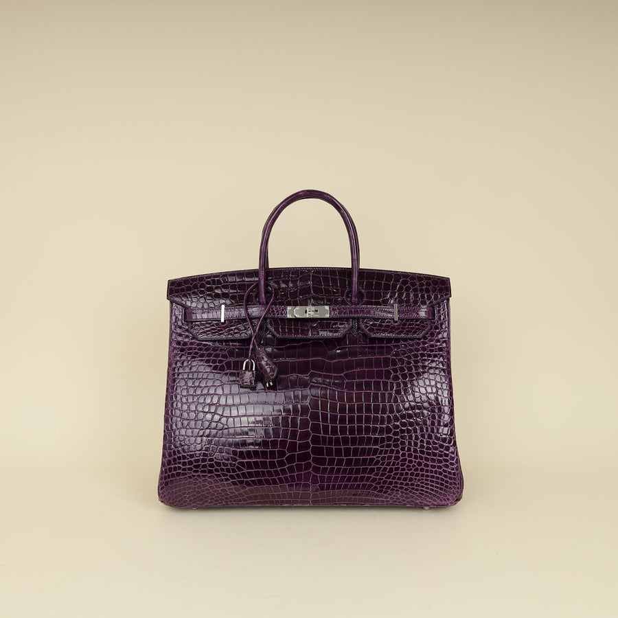 Hermes Shiny Porosus Crocodile Birkin 40