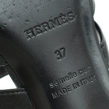 Hermes Noir Candy Sandal 37