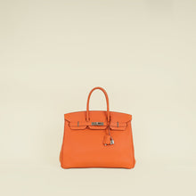 Hermes Orange Birkin 35 Evergrain Bag