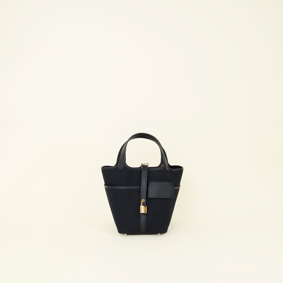 Hermes Noir Cargo Picotin Lock 18 Bag