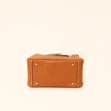 Hermes Gold Lindy II Mini Bag W/ Grain Toile Canvas Shoulder Strap