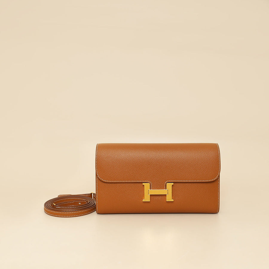 Hermes Gold Constance To Go Wallet