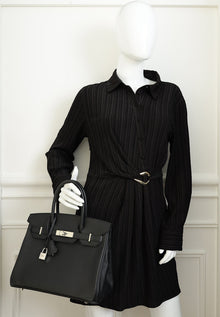 Hermes Noir Birkin 30 Bag