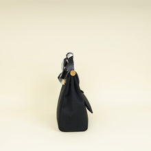 Hermes Noir Herbag Zip 31 PM Retourne Bag W/Twilly