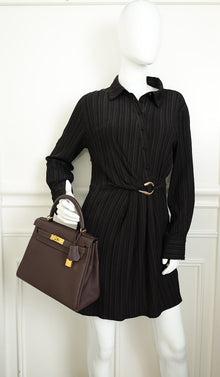 Hermes Chocolate Kelly 28 Bag