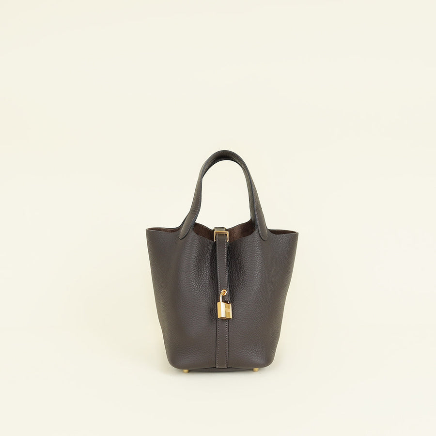 Hermes Ebene Picotin Lock 18 Bag