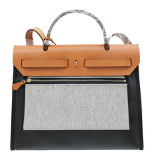 Hermes Bicolor Herbag Zip 31 PM Toile H Berline Vache Hunter Bag