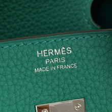 Hermes Vert Vertigo Birkin 25 Bag w Twilly