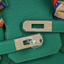 Hermes Vert Vertigo Birkin 25 Bag w Twilly