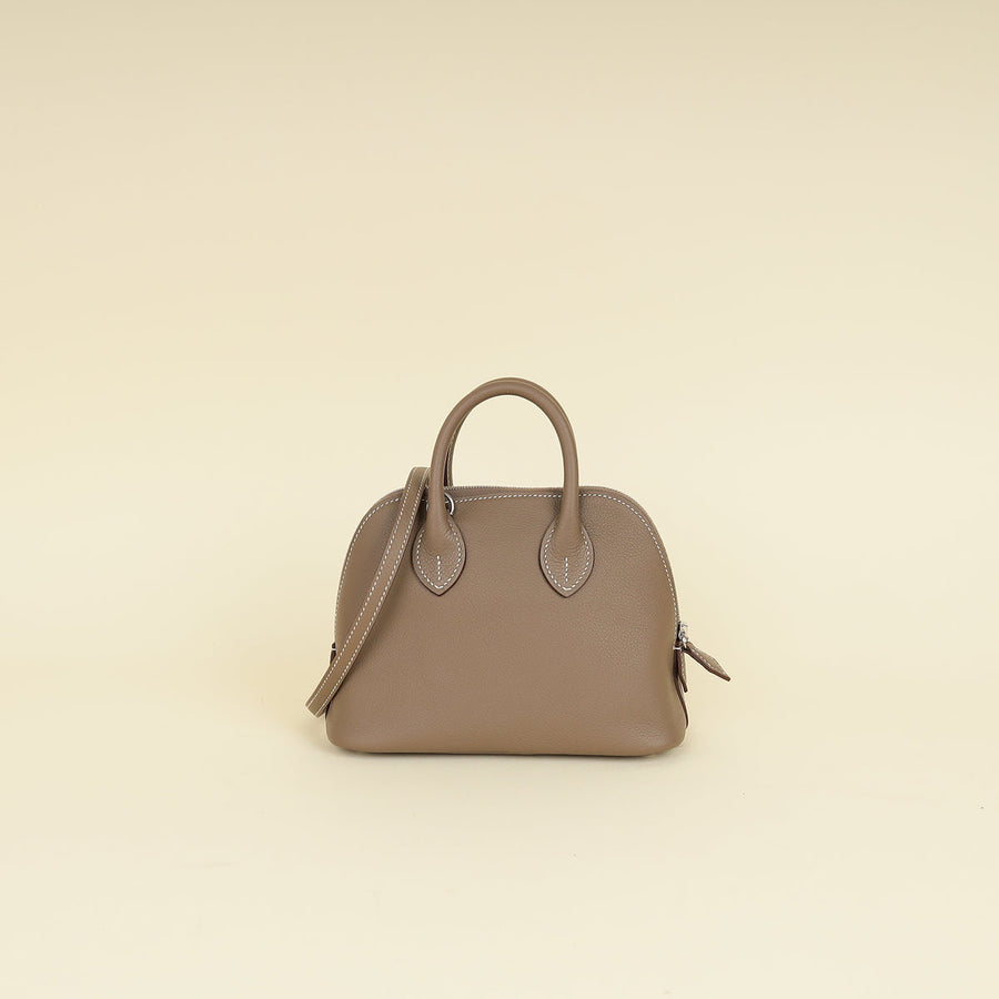 Hermes Etoupe Bolide 1923 Mini Evercolor Bag