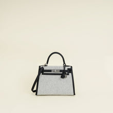 Hermes Bicolor Toile Quadrille Swift Kelly 28 Bag