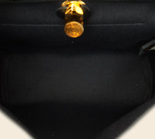 Hermes Noir Herbag Zip 31 Pm Retourne Military Toile and Vache Bag