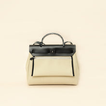 Hermes Bicolor Herbag Zip 31 PM Retourne Toile Militaire Vache Hunter Bag