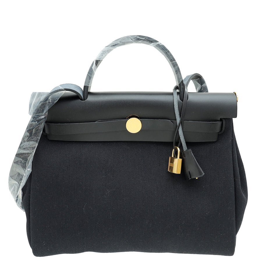 Hermes Noir Herbag Zip 31 PM Bag