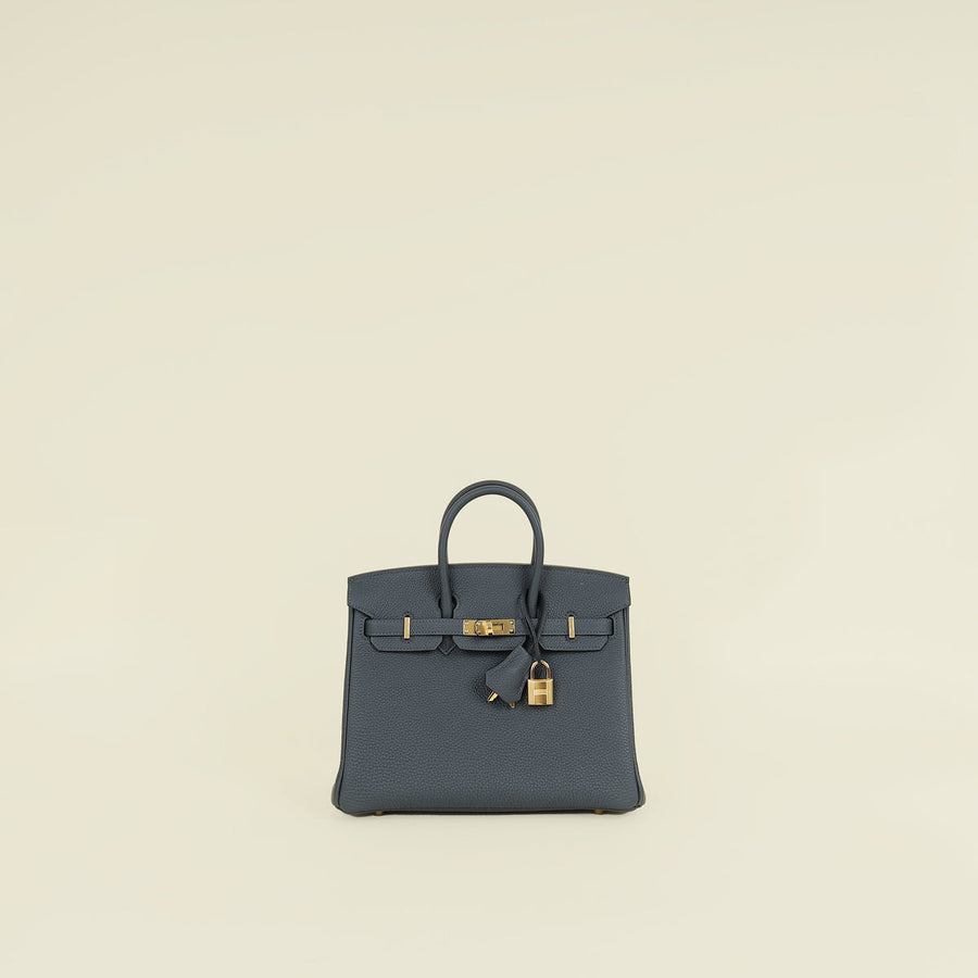 Hermes Gris Misty Retourne Birkin 25 Bag