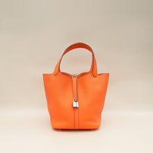 Hermes Orange Minium Picotin Lock 22 Bag