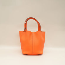 Hermes Orange Minium Picotin Lock 22 Bag