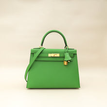 Hermes Vert Yucca Kelly 28 Sellier Bag