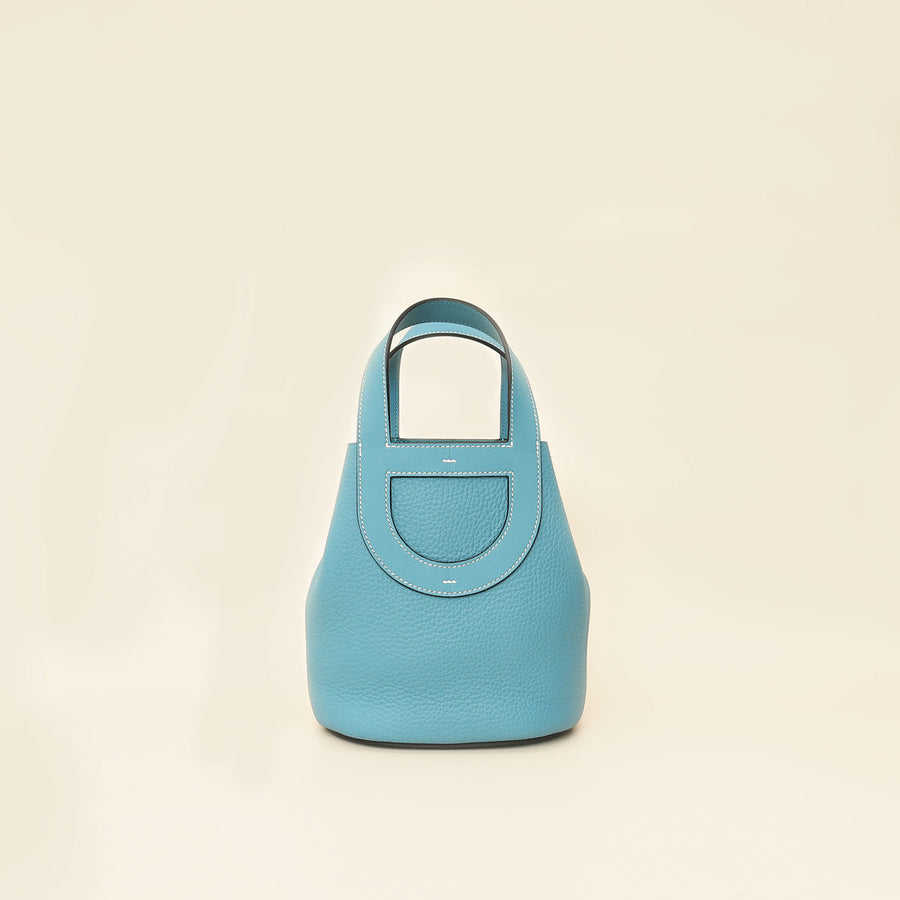 Hermes Blue Jean Stitch In-The-Loop 18 Bag