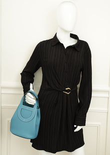 Hermes Blue Jean Stitch In-The-Loop 18 Bag