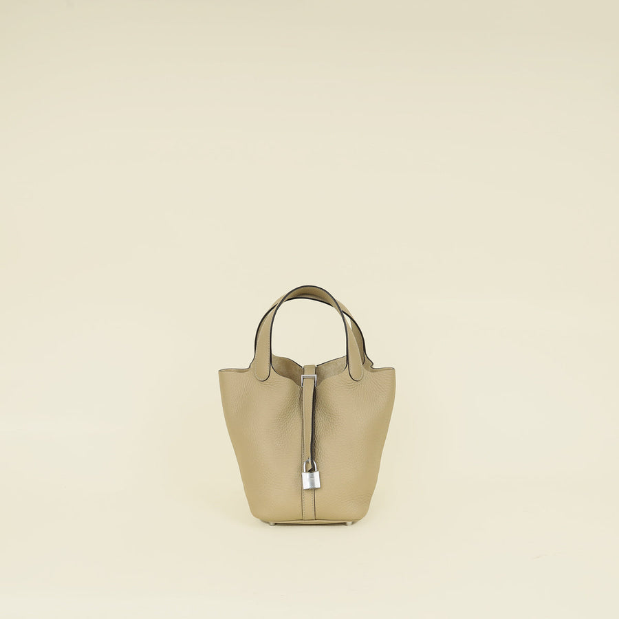 Hermes Beige Marfa Picotin Lock 18 Bag