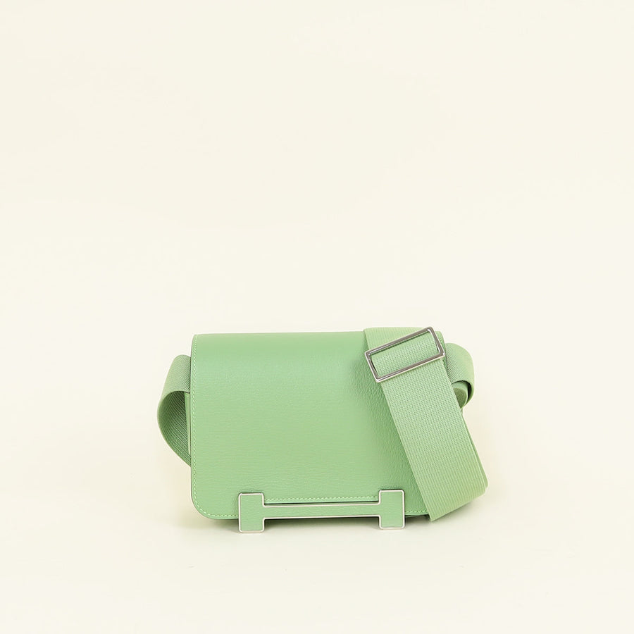 Hermes Vert Criquet Geta Shoulder Bag