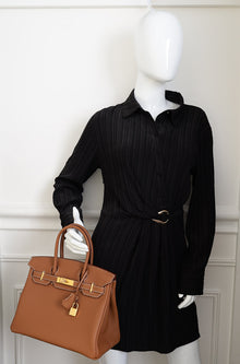 Hermes Gold Retourne Birkin 30 Bag