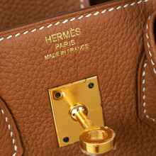 Hermes Gold Birkin 25 Retourne Bag