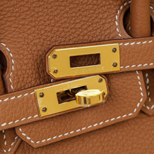 Hermes Gold Birkin 25 Retourne Bag