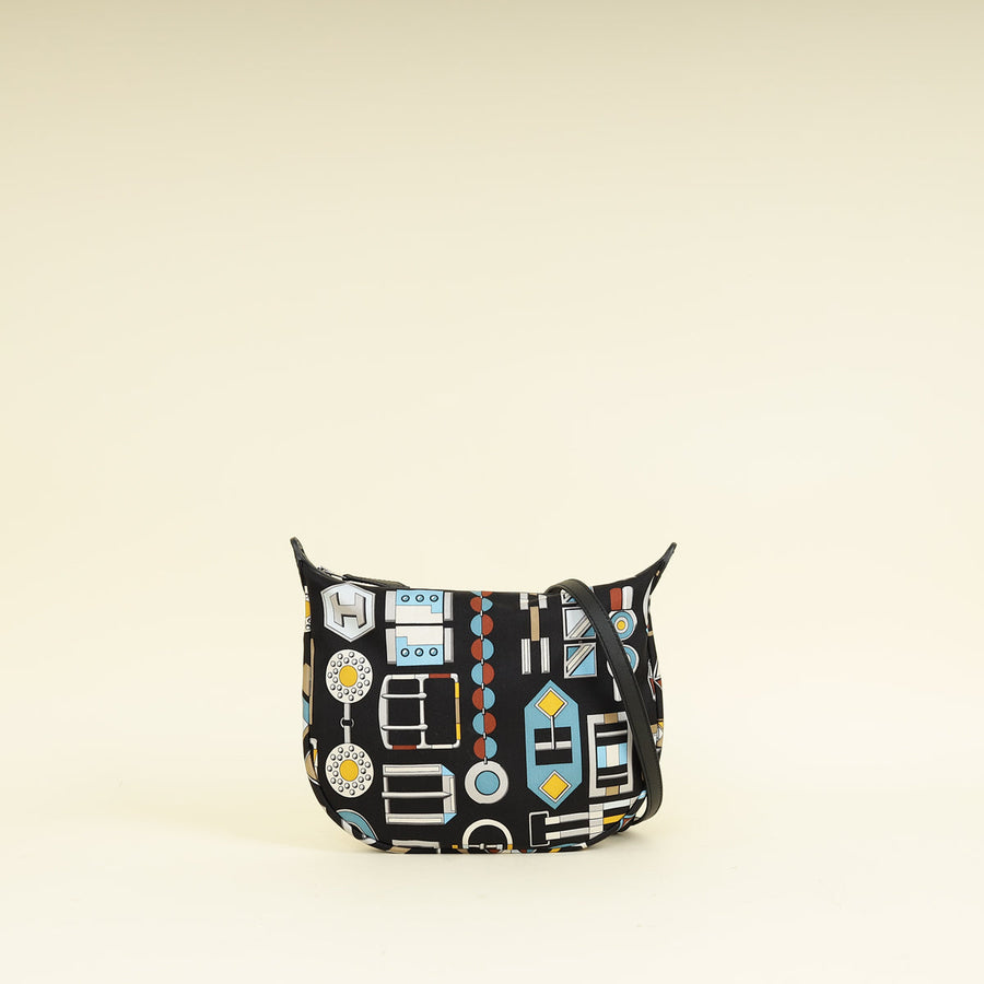 Hermes Tricolor Carre en Boucles Sursoie To Go Pouch