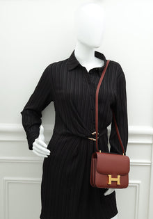 Hermes Rouge H Constance III Mini Bag
