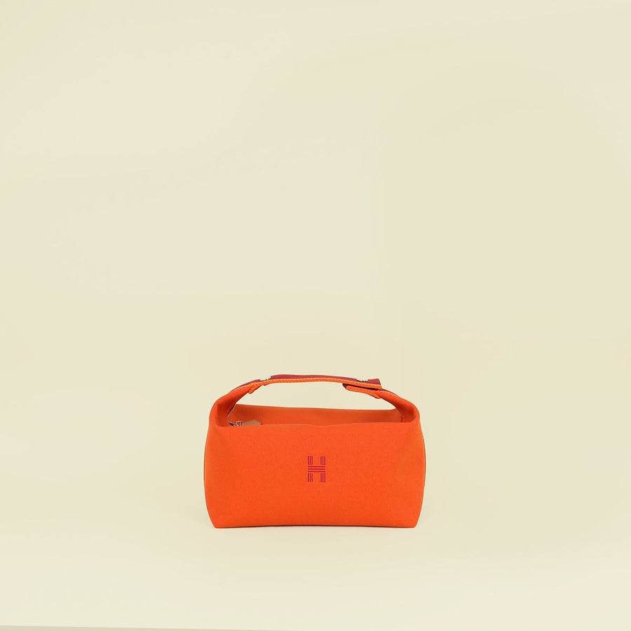 Hermes Orange Feu Bride-A-Brac Large Case