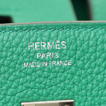 Hermes Vert Vertigo Birkin 25 Retourne Bag