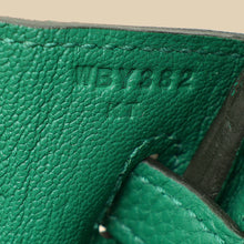 Hermes Vert Vertigo Birkin 25 Retourne Bag