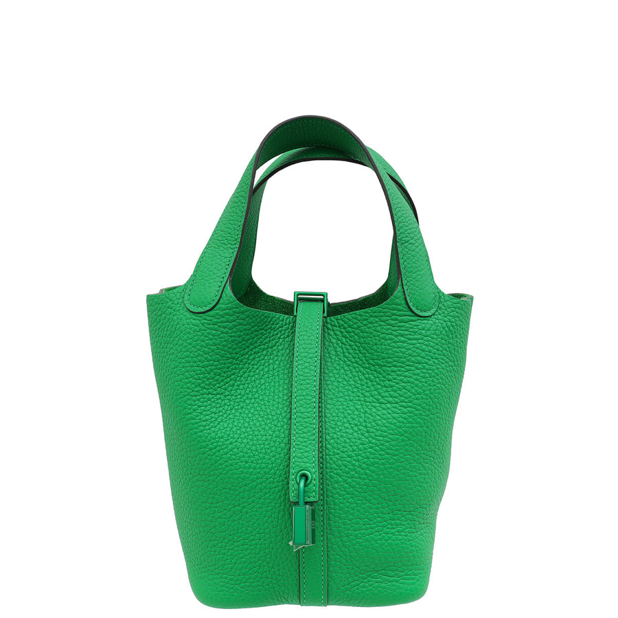 Hermes Bamboo Picotin Lock 18 Monochrome Bag