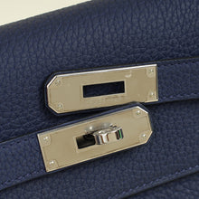 Hermes Bleu Saphir Kelly Depeches 25 Pouch