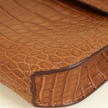 Hermes Gold Matte Alligator Kelly Depeches 25 Pouch