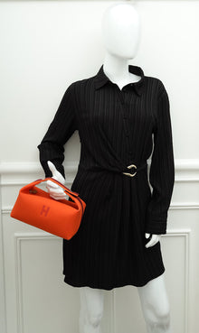 Hermes Orange Feu Bride-A-Brac Small Case