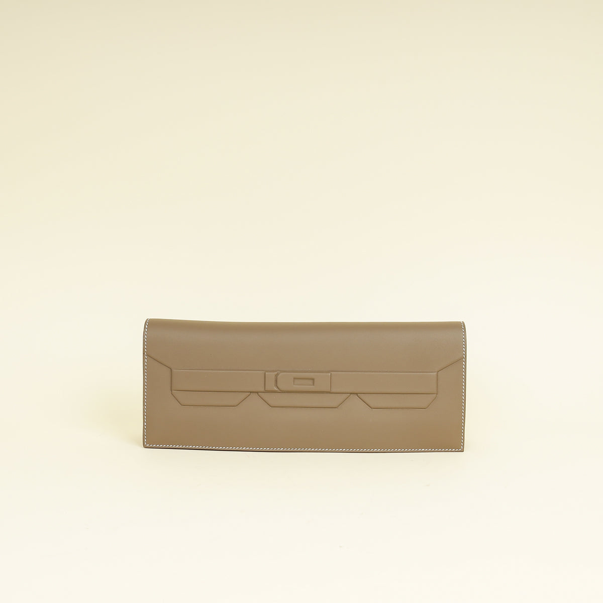 Hermes Etoupe Birkin Shadow Clutch