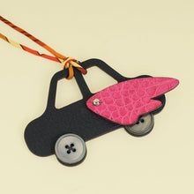Hermes Bicolor Petit H Winged Car Bag Charm