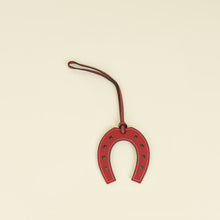 Hermes Rouge Grenat Horse Shoe Paddock Bag Charm